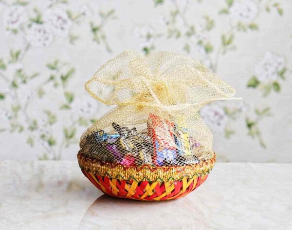 Handmade Colorful Mini Bamboo Baskets