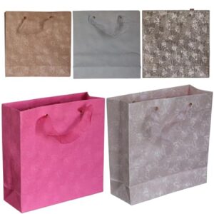 Pink Flower Printed Paper Bag