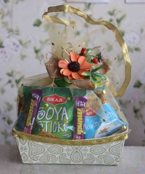Boat Shape Cardboard Hamper Basket Set Front View