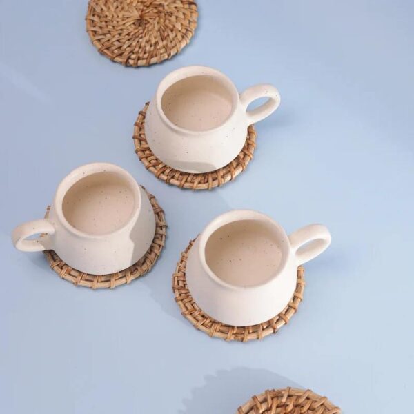 Boho Chic Bamboo Drink Mats for Table Decor