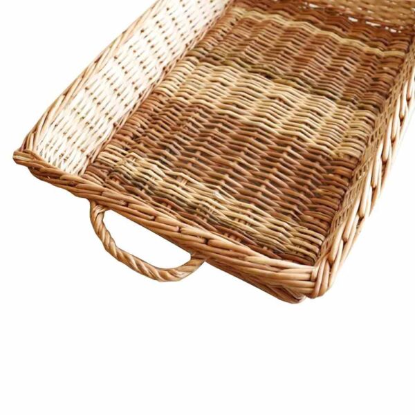 Square Natural Bamboo Basket with Handle