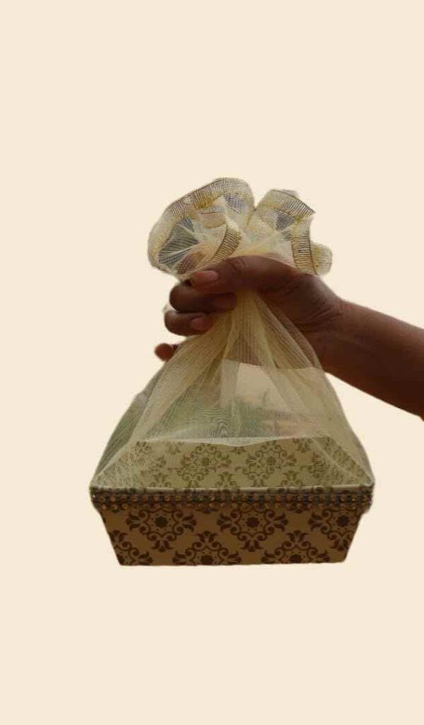 Side View of Cardboard Gift Baskets