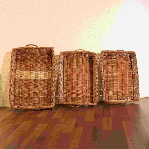Handmade Square Bamboo Basket with Handle for Storage & Gifting - Image 6