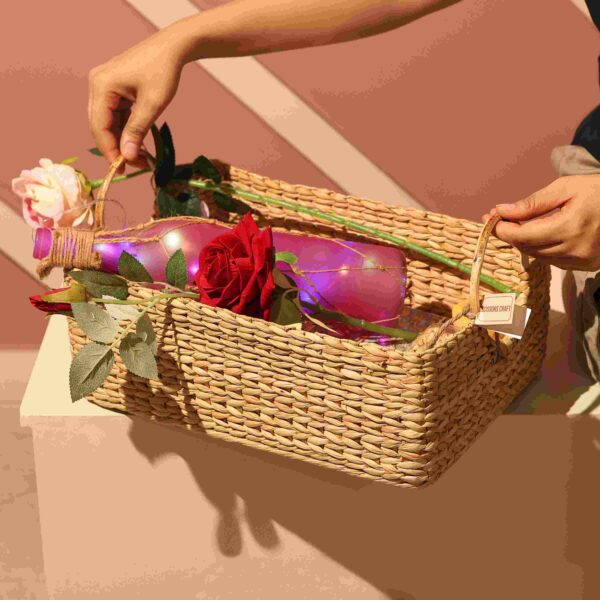 Top Angle of Seagrass Hamper Basket
