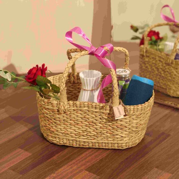Kauna Grass Oval Shape Handmade Baskets - Image 3