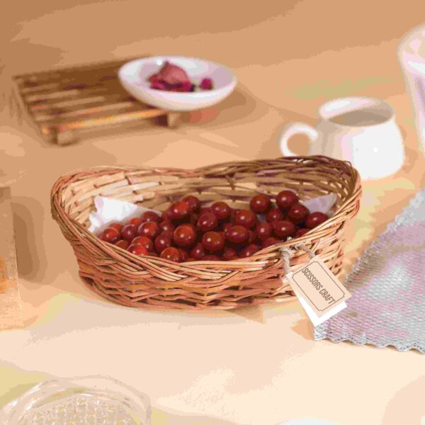 Boat Shape Bamboo Basket