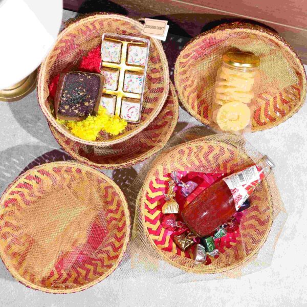 eco-friendly bamboo storage baskets set of 5