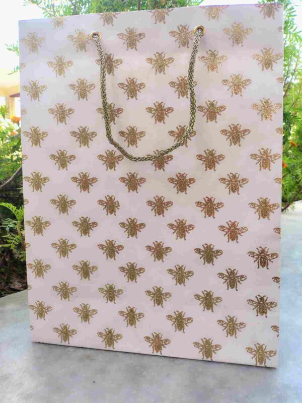 Designer Pink Flower Packing Bags