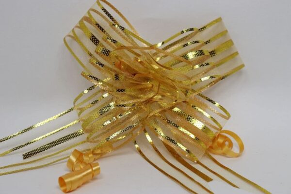 gold pull flower ribbon